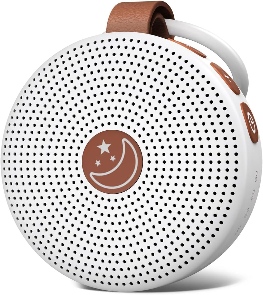 Mini Sound Machine Portable Baby White Noise Machine with 30 Soothing Sounds for Kids Adults Auto-Off Timer 32 Volume Levels Rechargeable Brown Noise Sleep Machine for Home Office Privacy and Travel