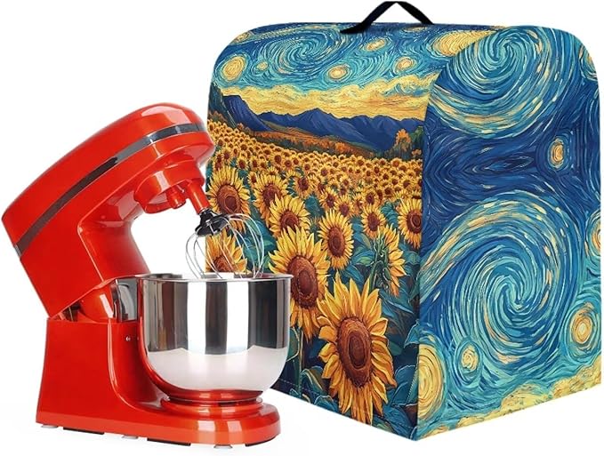 Kitchen Aid Stand Mixer Cover Dust Cover with 2 Pocket and Handle, Multicolor, Polyester, Universal Size, Protects from Dust, Stains, Oil Stains, Fingerprints, Pet Hair, Splashes