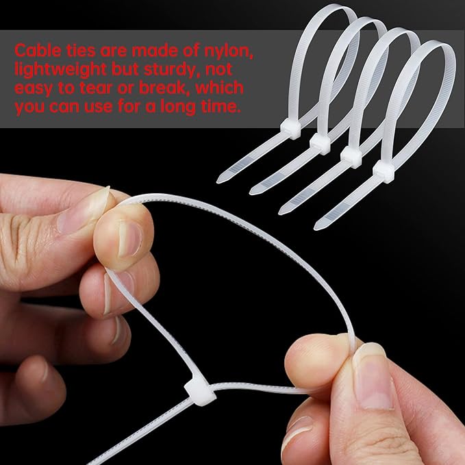 64-Piece Lint Trap and Cable Ties Set for Washing Machine, Includes 16 Nylon Mesh Lint Traps and 48 Cable Ties, Easy and Effective Lint Filtration (White)