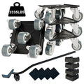 Furniture-Dolly-Furniture-Movers-with-5-Wheels, Furniture Sliders Large Size Carbon Steel Panel Lifter Tool for Moving Heavy Furniture, Furniture Dollies with 2 Brakes, Max Capacity 3335 Ibs