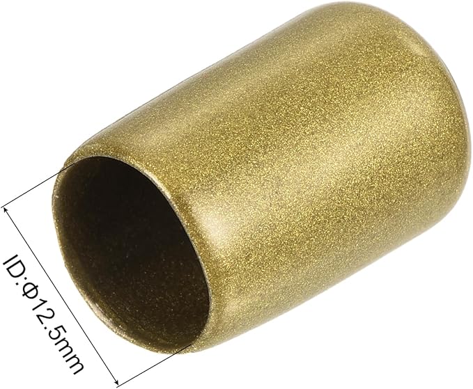 uxcell 20pcs Rubber End Caps 12.5mm(1/2 inch) ID Vinyl Round Tube Bolt Cap Cover Thread Protectors Gold