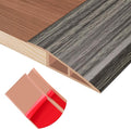 Floor Transition Strip Self Adhesive Vinyl Door Threshold for Doorways Carpet Edging Trim Overlap Edge Reducer for Laminate Floor, Carpet, Tile (Grayish Brown Wood Grain, 1/5" to 2/5", 6.6Ft)