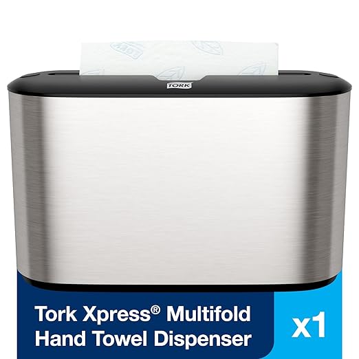 Tork Xpress Paper Towel Dispenser and Tork Multifold Hand Towel Natural H2