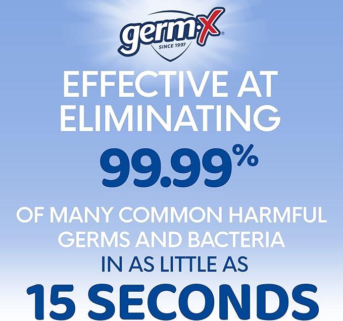 Germ-X Nourish Hand Sanitizer, 2-in-1 Moisturizing and Sanitizing Formula with Shea Butter, Vitamin E & Aloe, Non-Greasy, Mini Travel Size for On-The-Go, Back to School Supplies, 2 Fl Oz (Pack of 24)