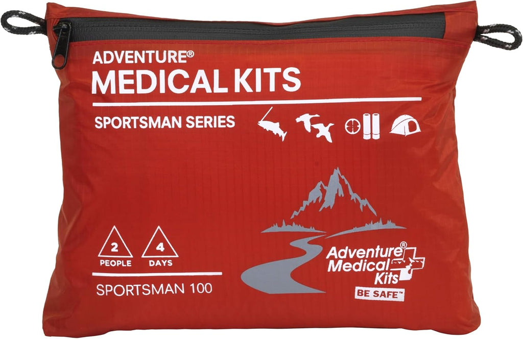 Adventure Medical Kits Sportsman Series Medical Kit - 100 - First Aid Kit for Camping, Hiking, Hunting & More - For 2 People for 4 Days - Includes Bandages, Medicine, Guide Book & More