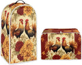 Rooster Toaster and Blender Cover Set Washable Coffee Maker Appliance Covers Sunflower Kitchen Accessories Size M