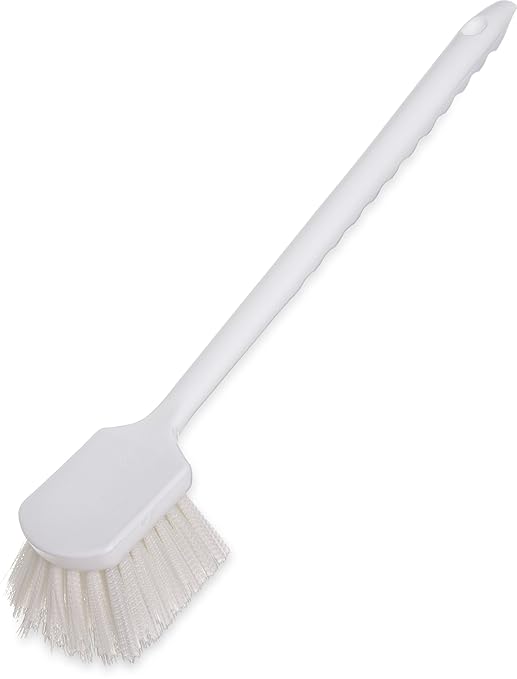 SPARTA Utility Scrub Brush with Polyester Bristles 20" x 3" - White