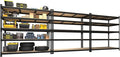 PrimeZone 3 Pack Heavy Duty Adjustable 5 Tier Garage Storage Shelves - 47" W x 18" D x 71" H, Metal Utility Rack Shelf Unit for Warehouse, Pantry, Closet, Kitchen, Black