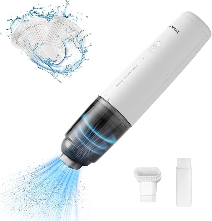 Mini Vacuum Cleaner Cordless,Car Vacuum Cleaner Portable with HEPA Filter, High Power Rechargeable 2 Suction Modes, Lightweight Vacuum for Keyboard,Car, Home, Office, Pet