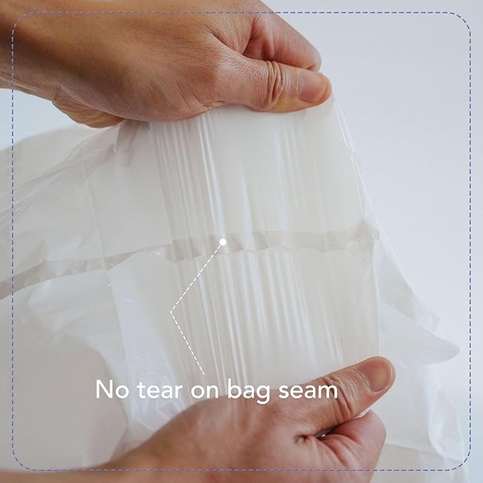 13 Gallon Drawstring Trash Bags, Lavender Scented 200 Count Tall Kichen Garbage Bags, Pre-Separated, Odor Control, Ultra Strong, Leakproof, Sturdy, White