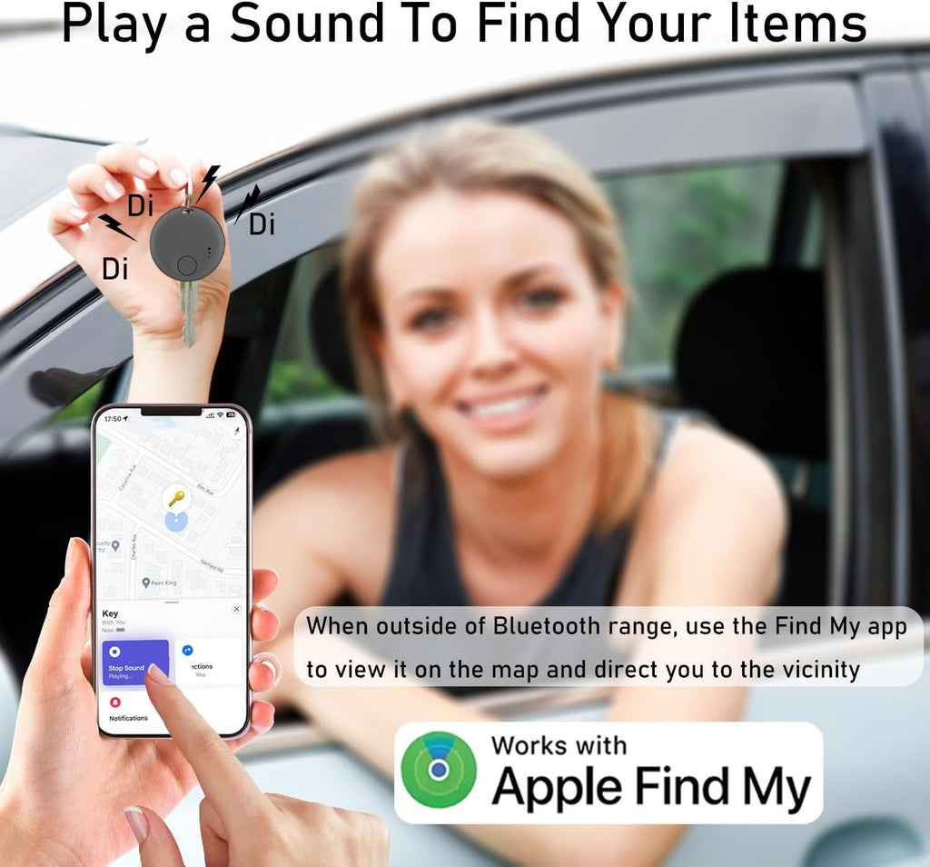 Air Tracker-4Pack,Smart Bluetooth Tracker,Item Finder Work with Apple Find My (iOS only),Luggage Tracker,Keys Finder Wallet,Bags,Pets, Locator Tracking Device for Home Outdoor Tracking Device