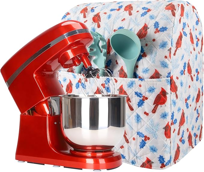 Stand Mixer Cover,Cardinal Print Kitchen Mixer Cover Compatible With 5-8Qt Kitchenaid Hamilton Mixers,Cardinal Gifts Kitchen Decor,Kitchen Aid Mixer Covers,Pioneer Woman Kitchen Aid Mixer Assecories