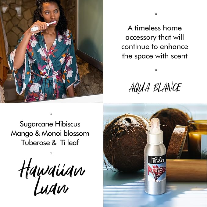 Fragrant Room Spray, Hawaiian Luau, 3 x 3.4 fl oz, Air Fresheners Odor Eliminator for Home, Bathroom, Concentrated Room Spray