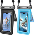 Waterproof Phone Pouch Floating, Double Bags Waterproof Phone Case with Lanyard for iPhone 16 15 Pro Max, Galaxy S24 S23 Ultra, IPX8 Cellphone Dry Bag Beach Cruise Ship Essentials 2 Pack-8.5''