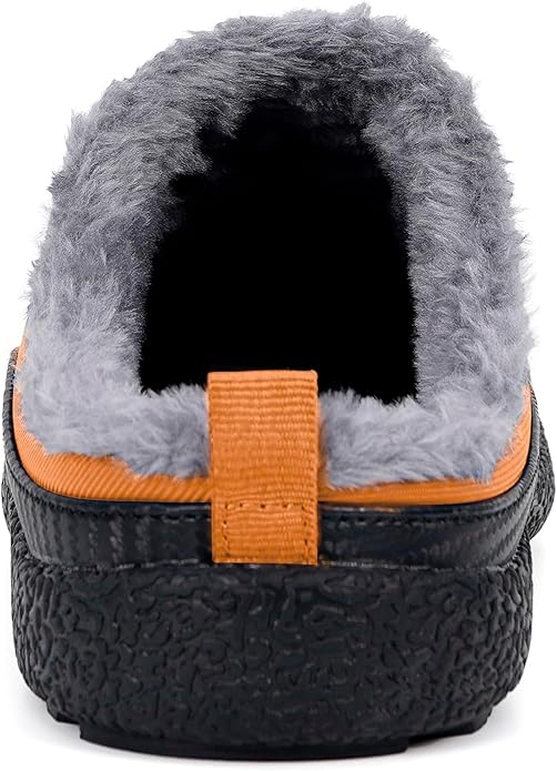 Womens Mens House Slippers Slip on Snow Winter Warm Fully Fur Lined Slippers Indoor Outdoor Shoes