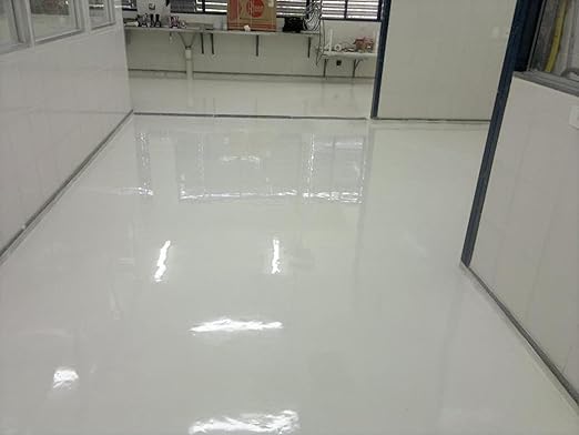 Coloredepoxies 10013 White Epoxy Resin Coating Made with Beautiful and Vibrant Pigments, 100% solids, For Garage Floors, Basements, Concrete and Plywood. 3 Quart Kit