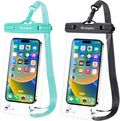 Waterproof Phone Pouch Bag - 8.5in Water Proof Cell Phone Case for Beach Travel Must Haves, Waterproof Phone Holder with Lanyard for iPhone 16 15 Pro Max Galaxy S24 S23 Ultra Pixel, Cruise Essentials