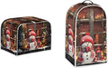 Cute Snowman Print Christmas Appliance Covers Set Washable Kitchen Blender Dust Cover Bread Maker Toaster Cover 2 Slice Kitchen Accessories