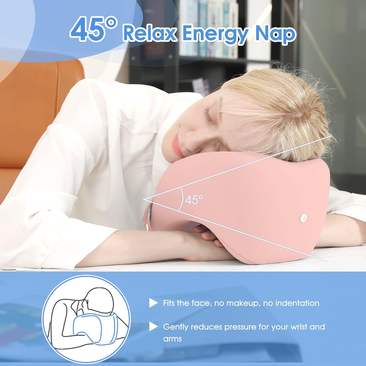 Neck Pillow Airplane, Ergonomic Memory Foam Travel Pillows for Long Flights, 3D Eye Masks, Ear Plugs and Portable Drawstring Bag, Napping Pillow for Home, Sleep Rest, Family and Travel Use