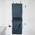 CleverMade Convertible Laundry Hamper Bag - Ocean Dark Charcoal holds 43L / 40 lbs 2 Compartments - Storage with Handles for Home Organization