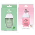 PAMMI Power Mist Hydrating Hand Sanitizer Spray, Portable Travel Size Pocket Hand Sanitizer, Scented Handsanitizer Mini Spray For Car - 600 Sprays (2 Pack (Aloevera, Peach))