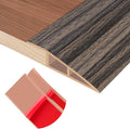 Floor Transition Strip Self Adhesive Vinyl Door Threshold for Doorways Carpet Edging Trim Overlap Edge Reducer for Laminate Floor, Carpet, Tile (Smoked Brown Wood Grain, 1/5" to 2/5", 10Ft)