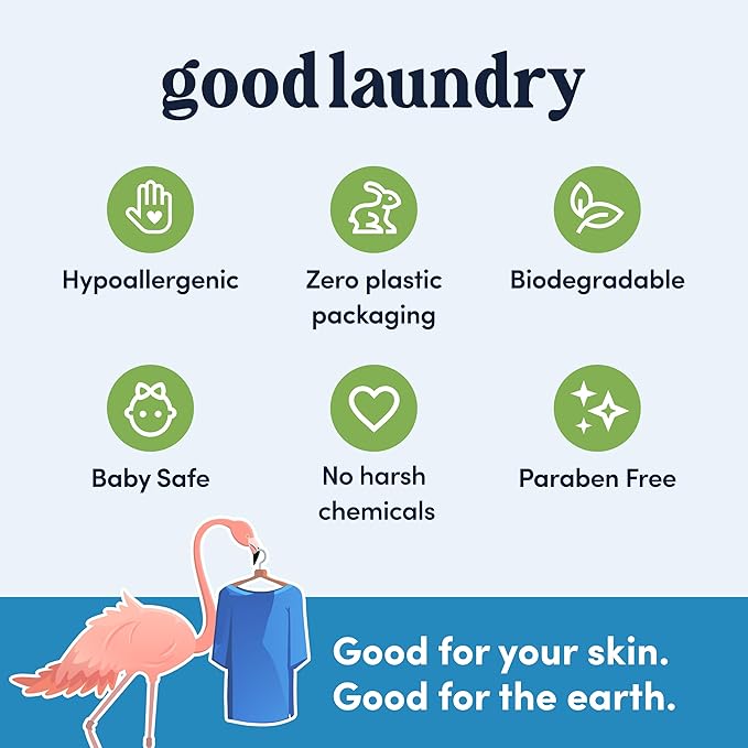 Good Laundry Detergent Sheets Unscented, & Dryer Sheet Bundle - No Plastic Jugs, Eco-Friendly, Zero Harsh Chemicals, Hypoallergenic - Based in the USA