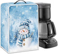 Cute Snowman Coffee Maker Cover Christmas Dustproof Coffee Machine Protection with Handles