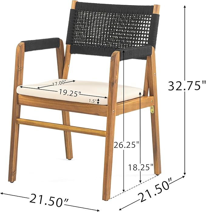 Christopher Knight Home Pasco Acacia Wood Outdoor Dining Table Set
