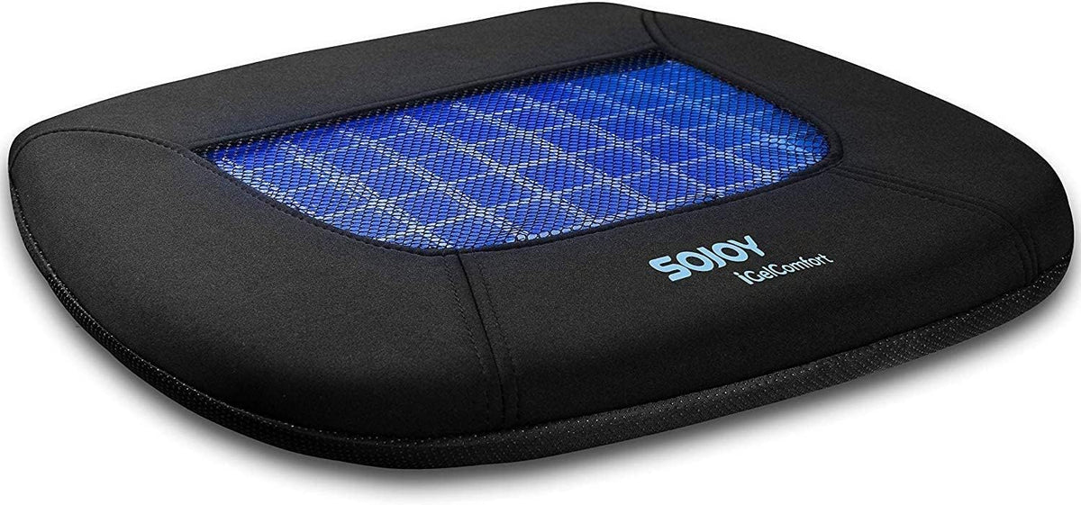 Sojoy iGelComfort Gel Car Seat Cushion for Long Time Sitting Portable Bleacher Stadium Seat Cushion with Strap Memory Foam Cushion for Office,Car,Stadium
