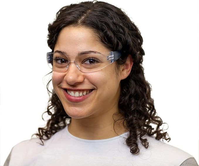 BISON LIFE Safety Glasses - Scratch Resistant Wrap Around Eyewear, Polycarbonate ANSI Z87.1 Impact Resistant Lens