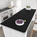 Warome Silicone Mat,78.7”x 23.6” Heat Resistant Mats for Countertop,Extra Large Countertop Protector Mat, Multi-functional Cuttable Kitchen Counter Mat, Silicone Mats for Kitchen Counter/Crafts -Black