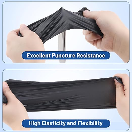 JMU Black Nitrile Gloves Small Case of 1200, 3.5Mil Nitrile Exam Gloves, Latex Free, Powder Free
