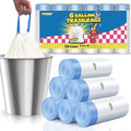 6 Gallon Trash Bags Drawstring 1.1 Mil - 120 Count Medium Garbage Bags,22.5 Liter Strong Plastic Trash Can Liners Unscented,Thick Waste Basket Bags for Home Bathroom Office Kitchen