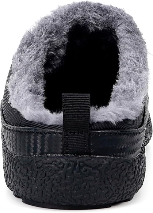 Womens Mens House Slippers Slip on Snow Winter Warm Fully Fur Lined Slippers Indoor Outdoor Shoes