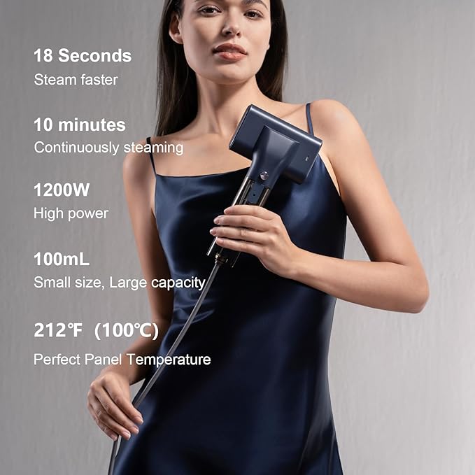 G10 Steamer for Clothes, Portable Iron and Travel Steamer, Handheld Garment Steamer, 0.9 lbs,1200W Mini Steam Iron for Travel and Home (Blue Only for 120V)