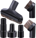 6 Pcs Vacuum Attachments Accessories VAC Attachments 1.25'' 25mm and 36mm Shop Round Dust Brush Vacuum Hose 5.9 Inch Floor Attachment Brush Replacement with 1-1/4 to 1-3/8 Inch Adapter(Simple Style)