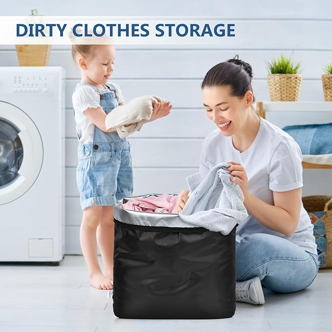 OTraki 2Pcs Large Wet Bag 20x24 inch Wet Dry Bag for Swimsuit Reusable Towel Pouches with Zipper Waterproof bag Wet Clothes Organizing Washable for Travel Gym Beach Pool Black