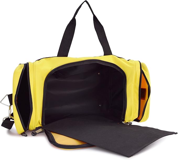 DALIX 21" Blank Sports Duffle Bag Gym Bag Travel Duffel with Adjustable Strap in Gold