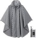 Rain Poncho Jacket Coat Hooded Zipper Style for Women/Men/Adult with Pocket