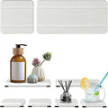 Set of 6 Water Absorbing Stone Tray for Sink, Stones Soap Trays for Kitchen Sink, Stone Drying Tray for Bathroom Counter, Diatomite Soap Dish, Water Absorbent Coasters