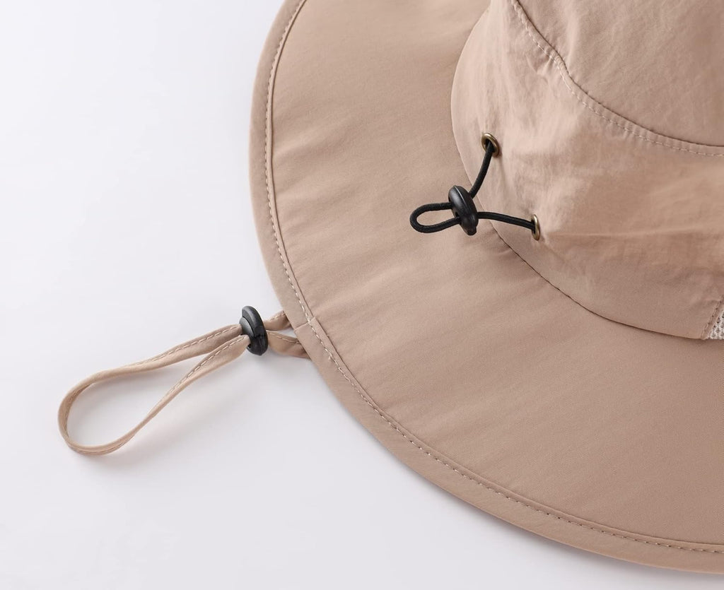 Home Prefer UPF50+ Mens Sun Hat Wide Brim Fishing Hat for Men UV Protection Womens Beach Bucket Hat for Golf Hiking Gardening