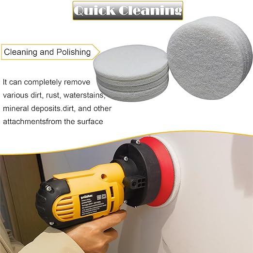 10 Pack 5 Inch 2000 Grits Multipurpose Scrubber Scouring Pads Flocking Scuff Pads -Hoop and Loop Scuff Pads Conditioning Discs Polishing Pad for Furniture Automotive Cleaning, Rust Removal