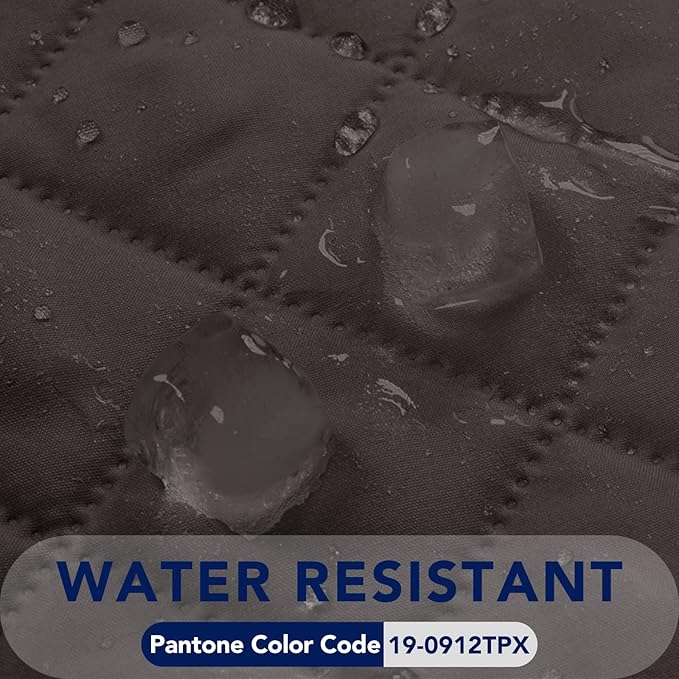 PureFit Reversible Quilted Sofa Cover, Water Resistant Slipcover Furniture Protector, Washable Couch Cover with Non Slip and Elastic Straps for Kids, Dogs, Pets (XX Large, Chocolate/Chocolate)