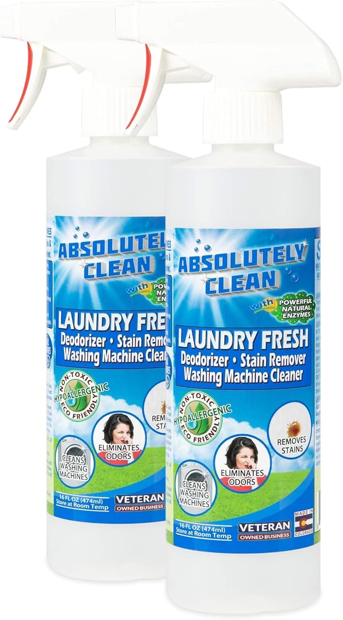 Absolutely Clean Amazing Laundry detergent liquid Stain and Odor Remover, Naturally Based Formula (USA Made)
