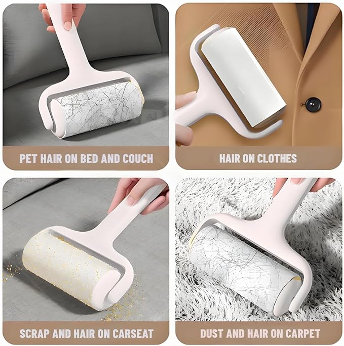 Reusable and Washable Lint Roller,Sticky Pet Hair and Dust Remover 3 Pack,3.9 Inch Lint Roller for Clothes, Couch and Carseats