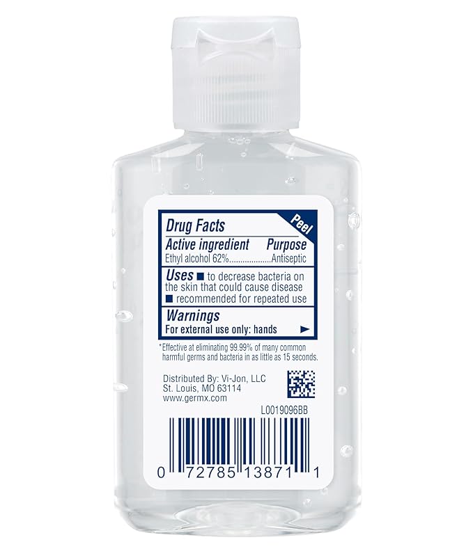 Germ-X Original Hand Sanitizer, Non-Drying Moisturizing Gel with Vitamin E, Instant and No Rinse Formula, Bulk Mini Travel Size for On-The-Go, 2 Fl Oz (Pack of 48)