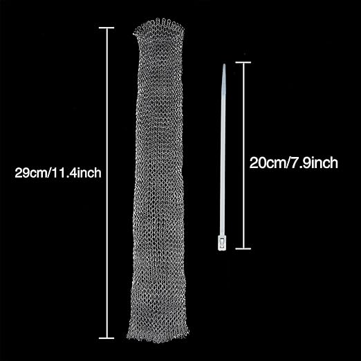 Shappy 20 Pieces Lint Traps Washing Machine Drain Hose Filter Stainless Steel Snare Laundry Mesh Washing Machine Lint Trap Catcher with 20 Pcs Pieces Cable Ties