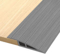 Vinyl Door Threshold Flooring Transition Strip Self Adhesive Carpet Edging Strip for Laminate Doorway Edge Threshold from 1/5" to 2/5" (Light Gray Wood Grain, 6.6 Ft)