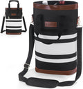 2-Bottle Insulated Wine Carrier Tote - Leakproof Padded 900D Oxford Cooler Bag for Travel, Picnics, Beach & Parties